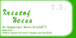 kristof weiss business card